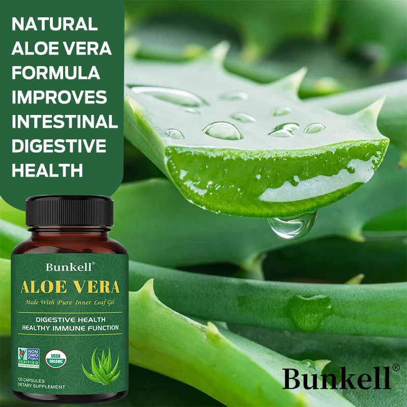 Aloe Vera Supplement - Made with Organic Aloe Vera, Support Digestion, Skin and Joint Health for Men and Women