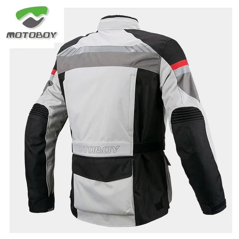 Warm Waterproof MOTOBOY motorcycle Jacket pants  winter motorbike jersey suit men's with CE Protectors motocross Rally Suit