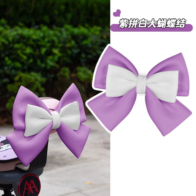 Helmet bow decoration, motorcycle electric vehicle accessories, large cute, ski helmet locomotive helmet accessories
