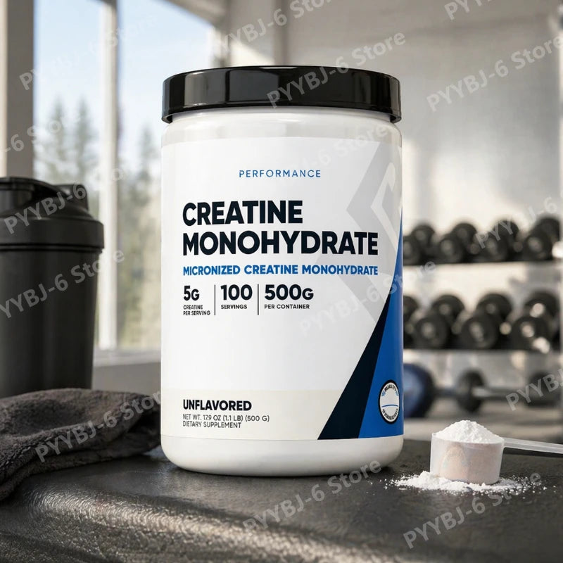 Micronized Creatine Monohydrate 500g Unflavored100 Servings Boosts Muscle Strength & Endurance Dietary Supplement for Adults
