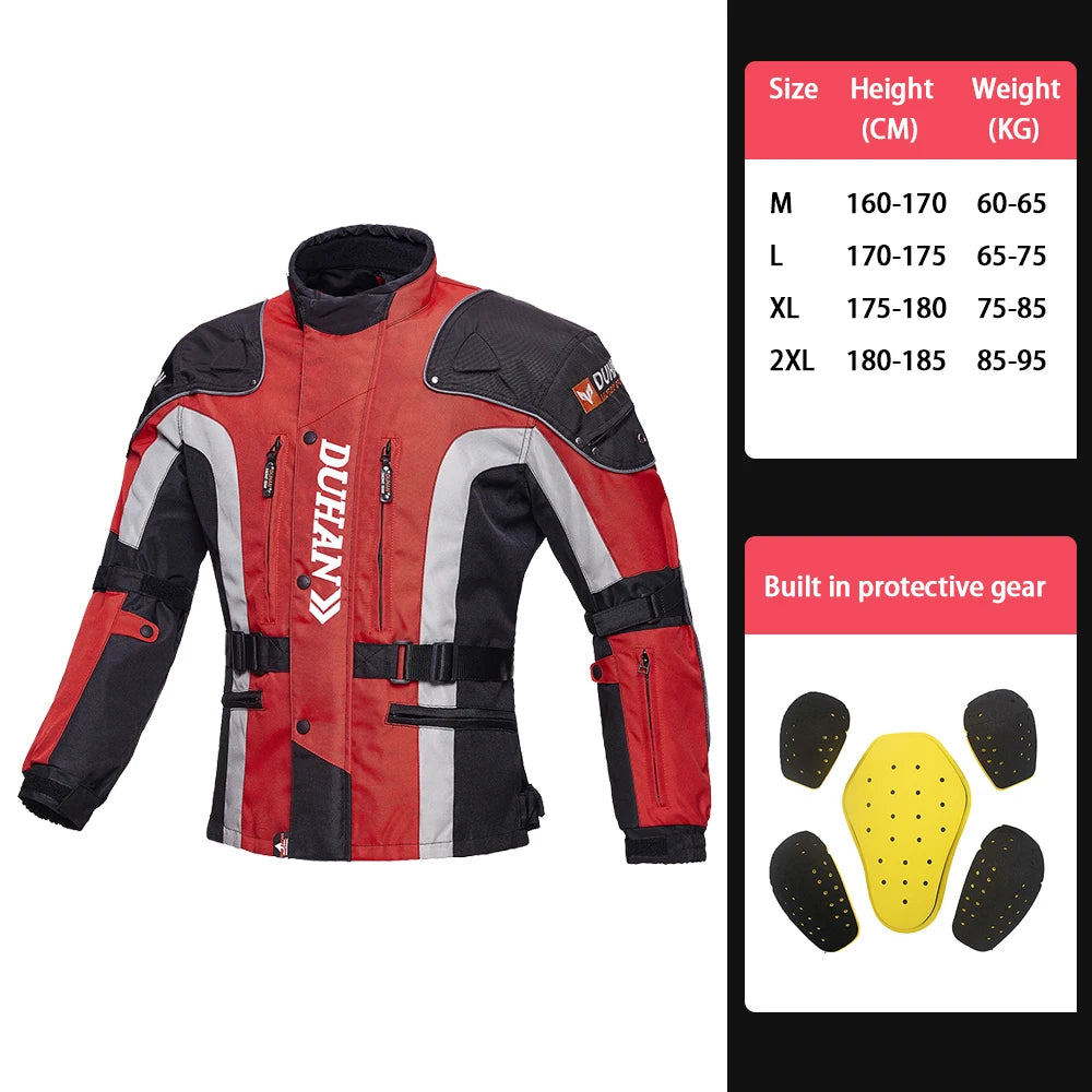 Motorcycle Jackets Wear-resistant Motorbike Riding Jackets Four Seasons Motocross Clothing Breathable Built-in Protective Gear