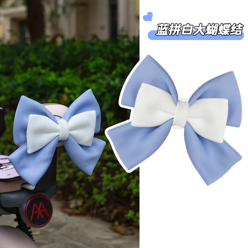 Helmet bow decoration, motorcycle electric vehicle accessories, large cute, ski helmet locomotive helmet accessories