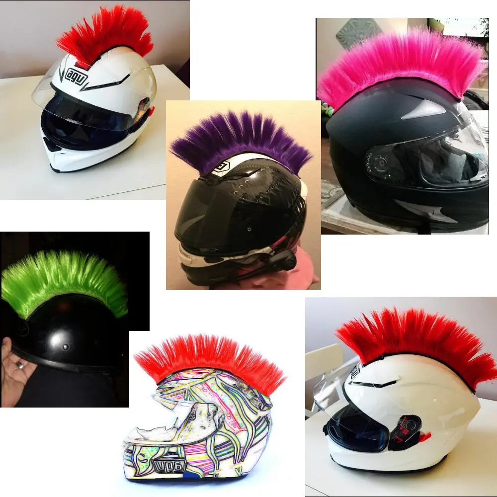 Synthetic Wigs Helmet Hawks Motorcycle Helmet Mohawk for Bicycle/Almost Helmet/Stick Reusable Design (Helmet Not Included)
