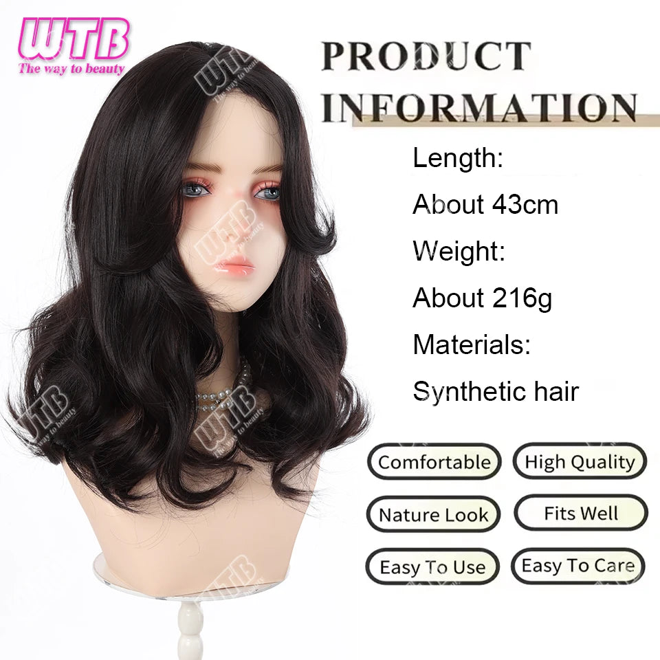 Synthetic Short Wavy Wigs for Women Black Bob Wigs for Black Women Short Bob Curly Wavy Hair Wigs Synthetic Curly Hair
