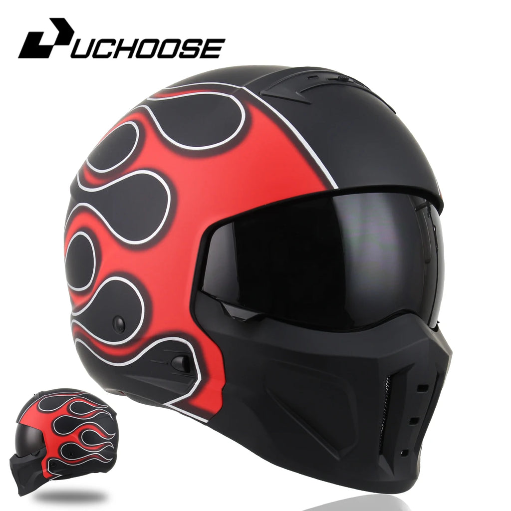 2026 New Scorpion Helmet Retro Motorcycle Cascos Moto Locomotive Personality Multi-purpose Combination Helmet Half Helmet