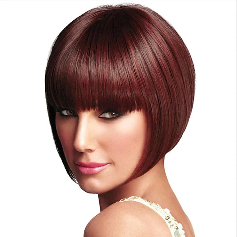 HAIRJOY Synthetic Hair Short Straight  Flapper Cosplay Bob Wigs for Women  Costumes Wig