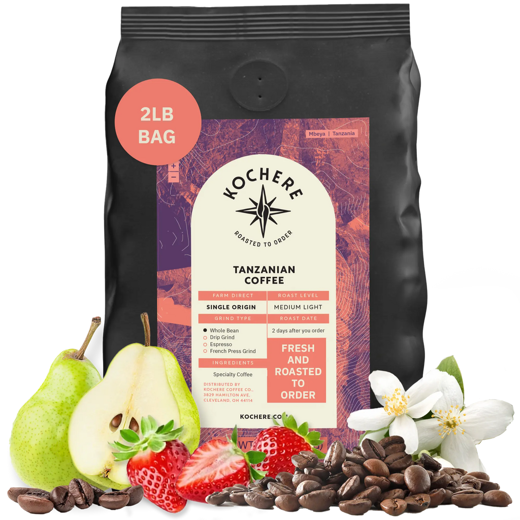 Kochere Coffee Tanzanian Mbeya AB Medium-Light Roast - Pear, Floral, Jasmine Notes