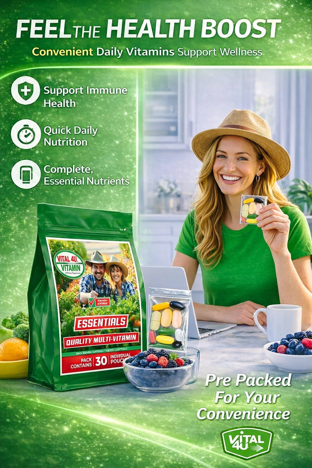 Vital 4U Essential 30 Day Multivitamin