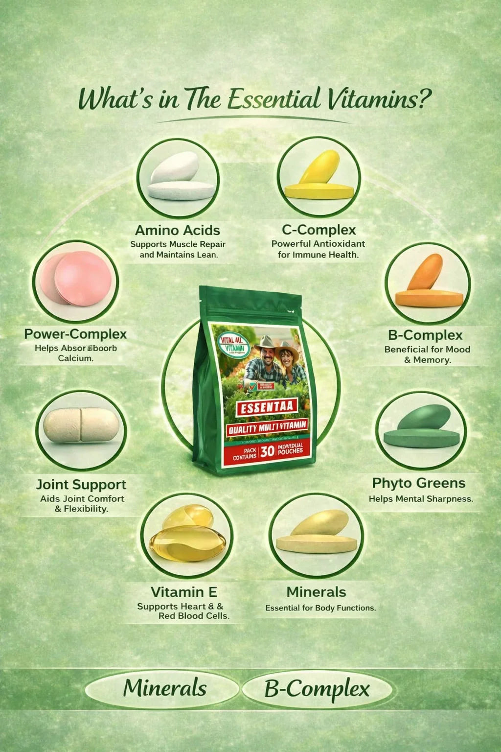 Vital 4U Essential 30 Day Multivitamin
