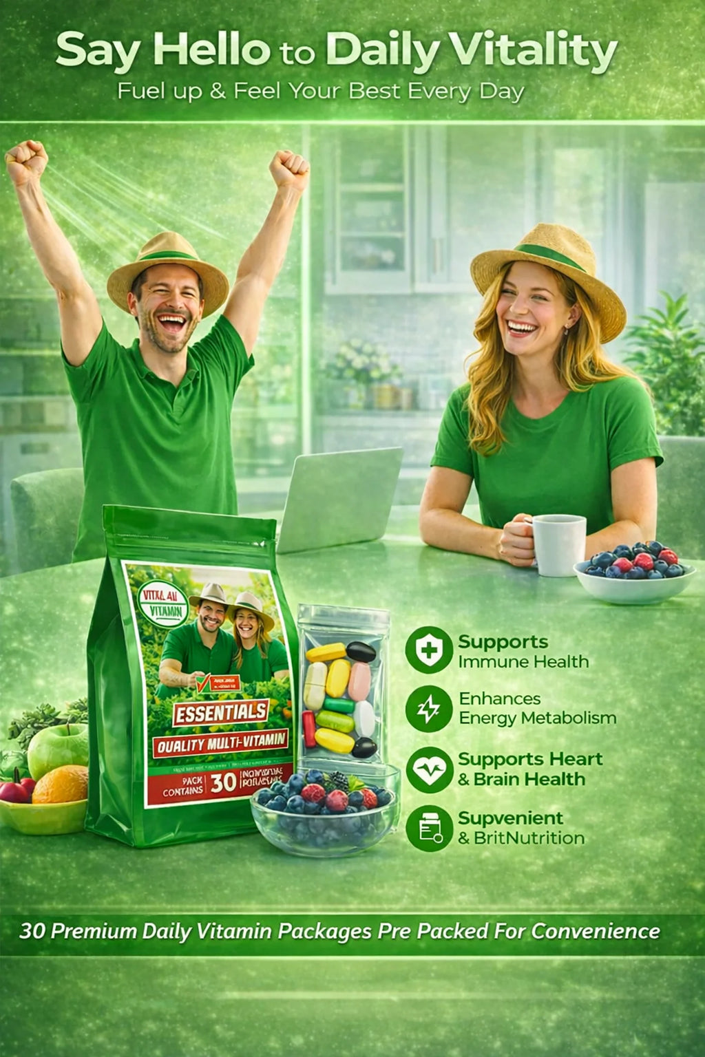 Vital 4U Essential 30 Day Multivitamin
