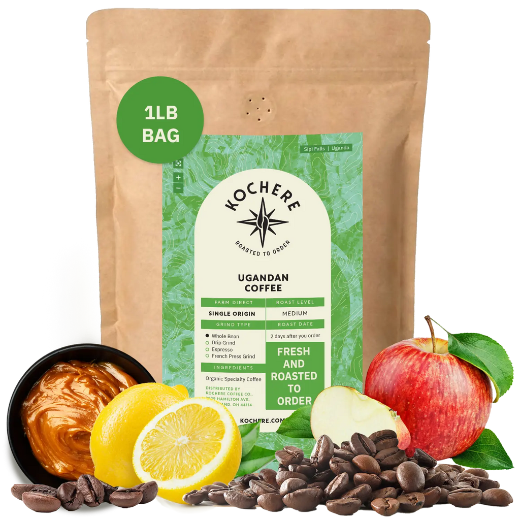 Kochere Coffee Ugandan Sipi Falls Single Origin, Organic Medium Roast - Raisin, Fig, Brown Sugar Notes
