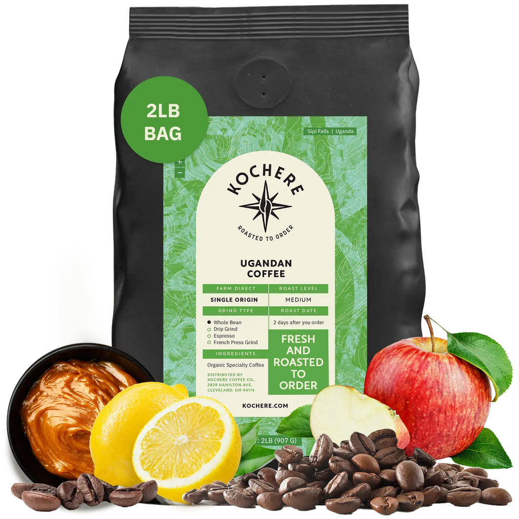 Kochere Coffee Ugandan Sipi Falls Single Origin, Organic Medium Roast - Raisin, Fig, Brown Sugar Notes