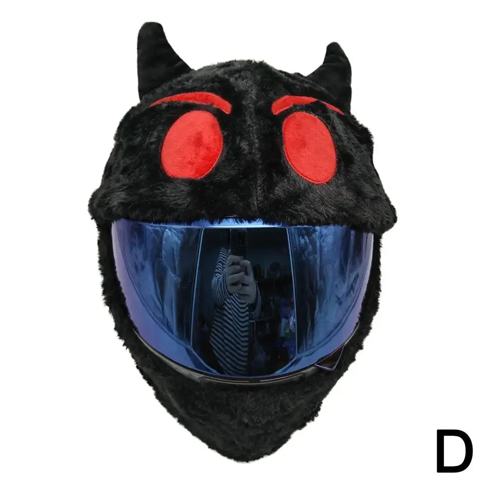 Motorcycle Helmet Covers Suitable For Most Full Face Helmets, Decorative Animal Plush Motorbike Helmet Cover For Fun Rides V7o2