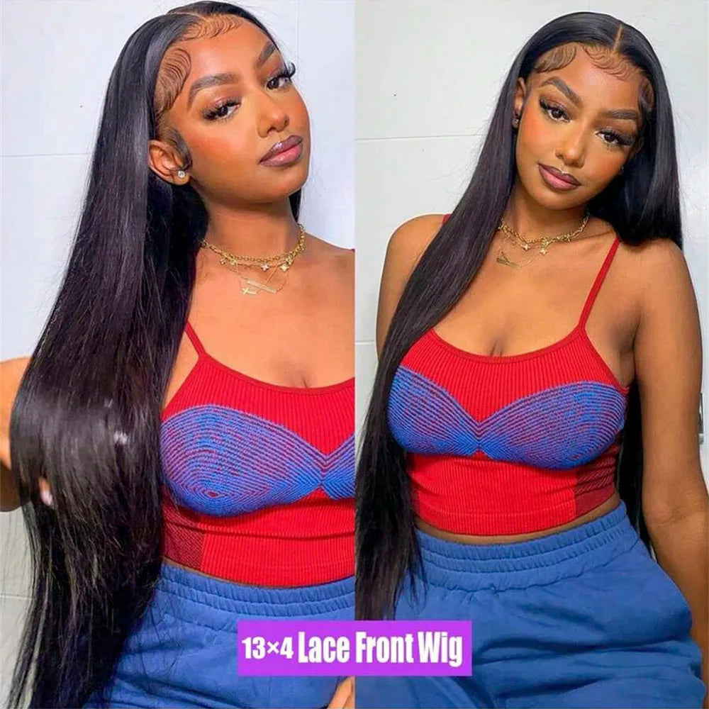 13x4 Lace Front Wigs Human Hair Straight Wig With Baby Hair HD Transparent Lace Frontal Wigs Pre Plucked Frontal Wigs Human Hair
