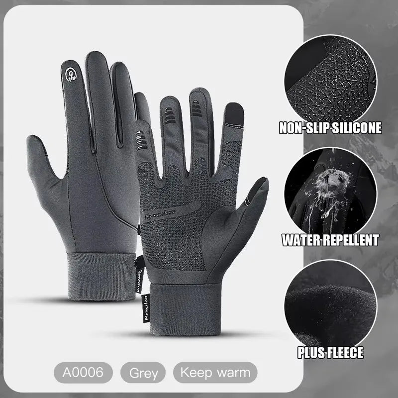 Kyncilor Winter Motorcycle Riding Gloves for Men & Women Touchscreen Waterproof Fleece Sports Accessory Glove for Ski Hiking Run