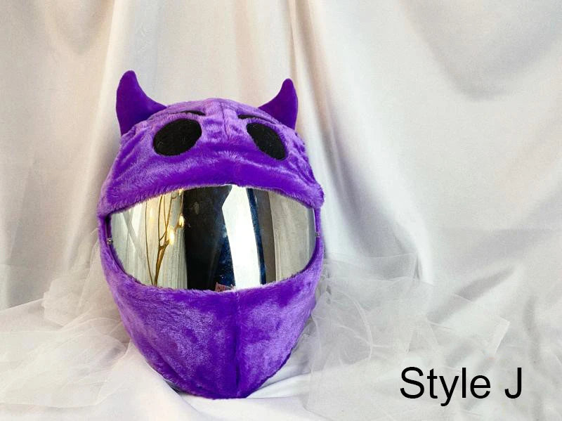 Motorcycle Helmet Cover Accessories Christmas Plush Motocross Full Face Off Road Helmet Decoration Helm Unisex Cosplay Styling