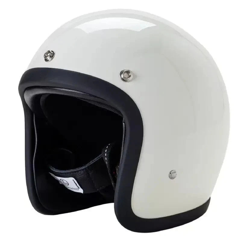 Japanese Korea Style Open Face Motorcycle Helmet Vintage 500TX FiberGlass Retro Scooter Riding 3/4 Jet Casco Moto Capacete