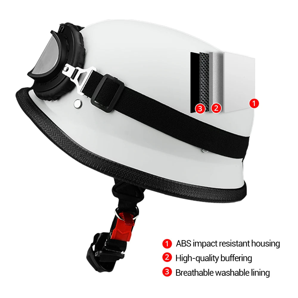 DOT Certification Motorcycle Half Helmet Vintage Fashion Motorbike Helmet Anti Fall And Sun Cap Moto Riding Safety Helmets S-2XL