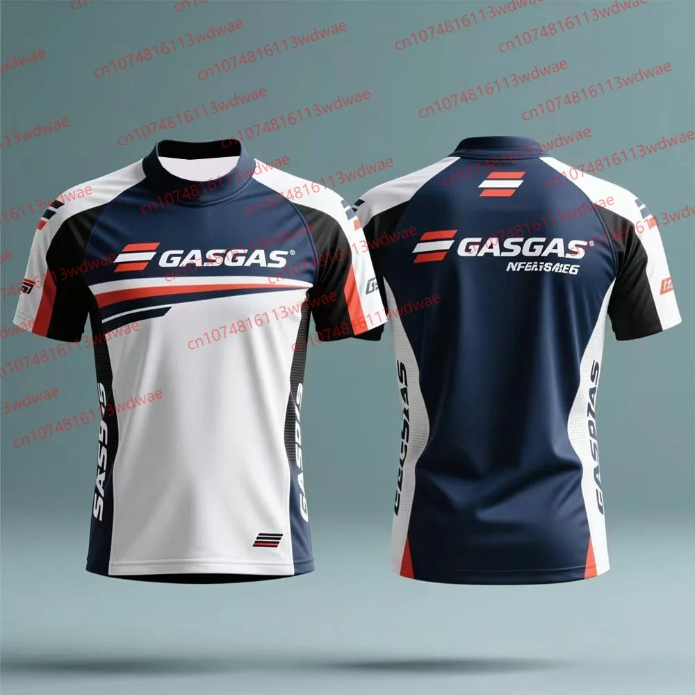 GASGAS Motocross Jersey Comfortable Men Short-sleeved cycling suit Motorcycle Gear Off-Road MX Apparel Quick-drying cycling suit