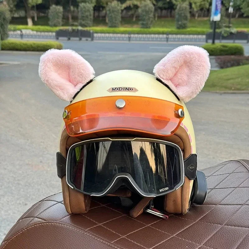 Ski Helmet Decoration Plush Bear Ear Motorcycle Riding Helm Accessories Small Panda Ears