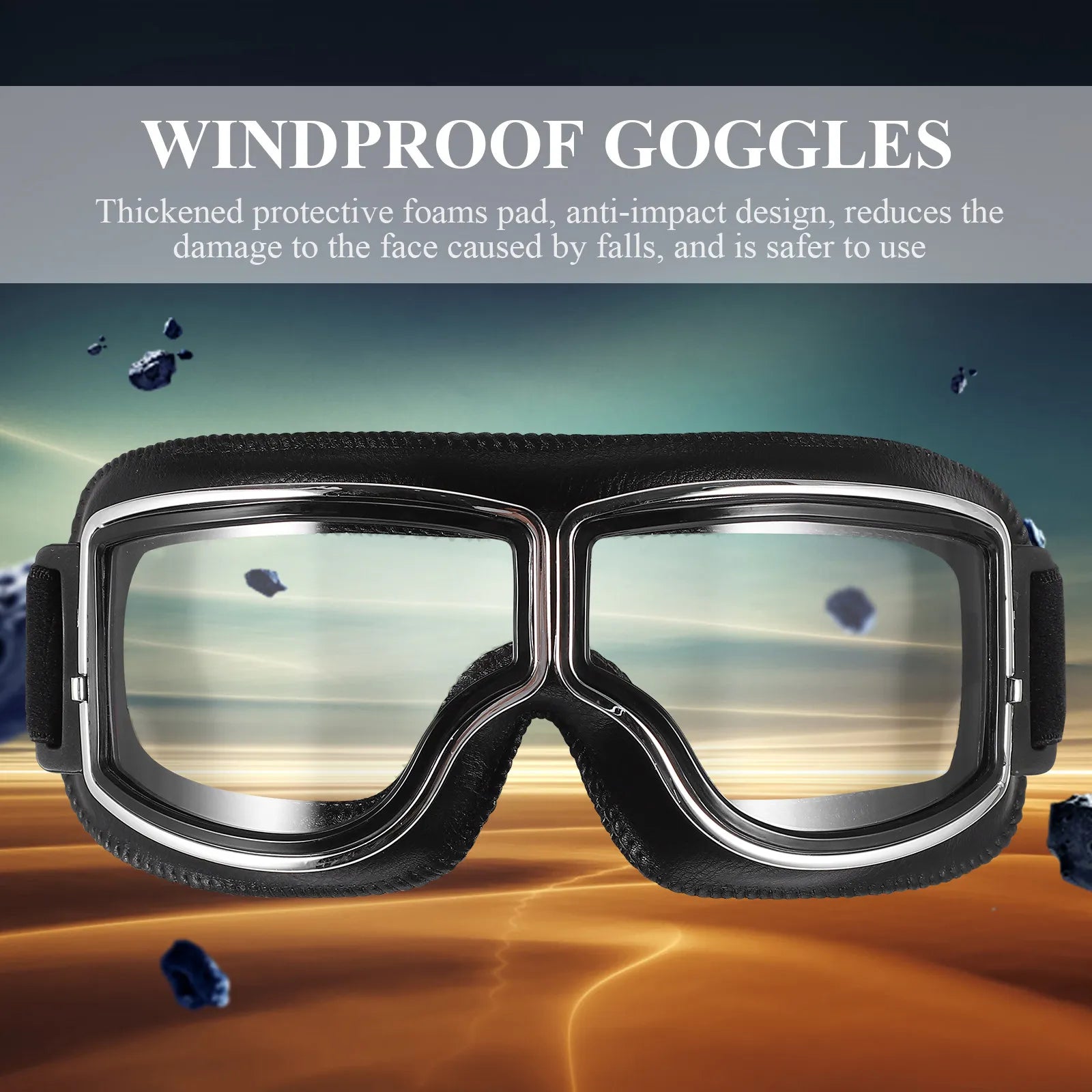 1Pcs Motorcycle Riding Goggles Windproof Adjustable Protective Glasses Outdoor Multifunctional Eye Protection Riding Goggles