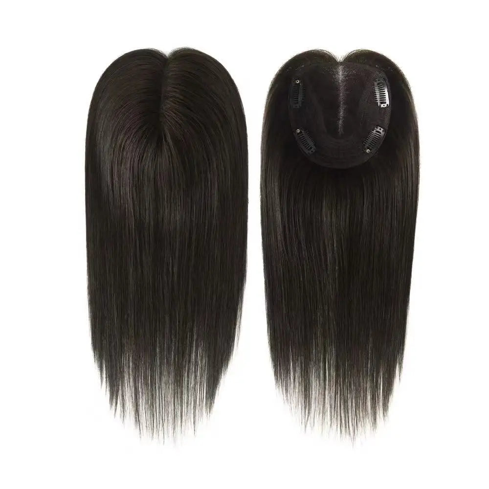 6 Colors Available Human Hair Topper Wig 4x4.5 Lace Frontal 12 Inch Hand-Tied 4 Clips 48H Ship #1B #2 #4 #613 #10/6 #613/BC Dura