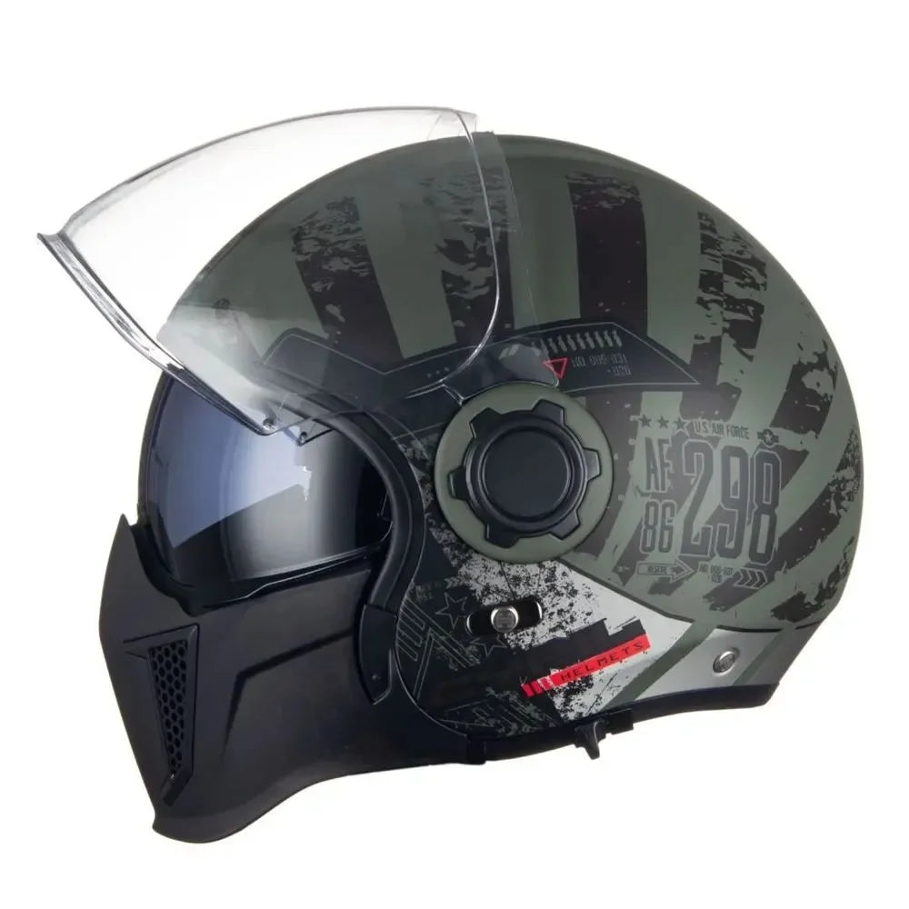CYRIL Motorcycle Helmet Full Face Open Face Helmets 3/4 Men Women Modular Dual Visor Helmet For Motorcycle ECE DOT Approved