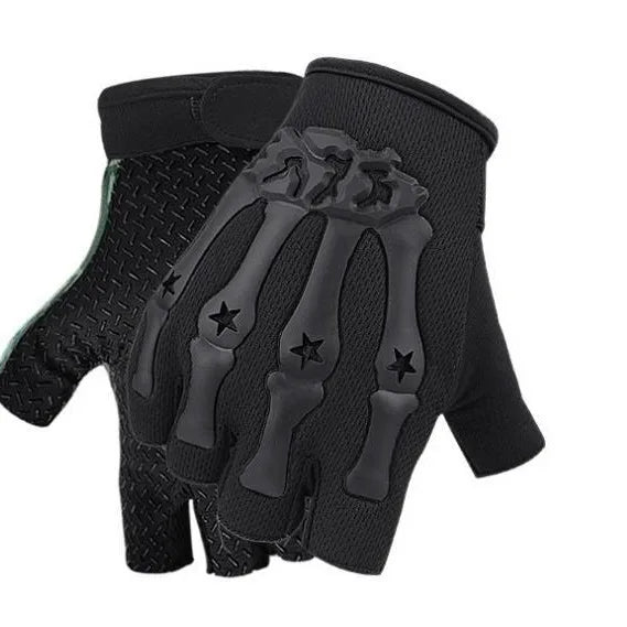 Tactical Riding Fingerless Gloves Non-slip Half Finger Gloves for Motorcycle Cycling Climbing Hiking Hunting Outdoor Sports