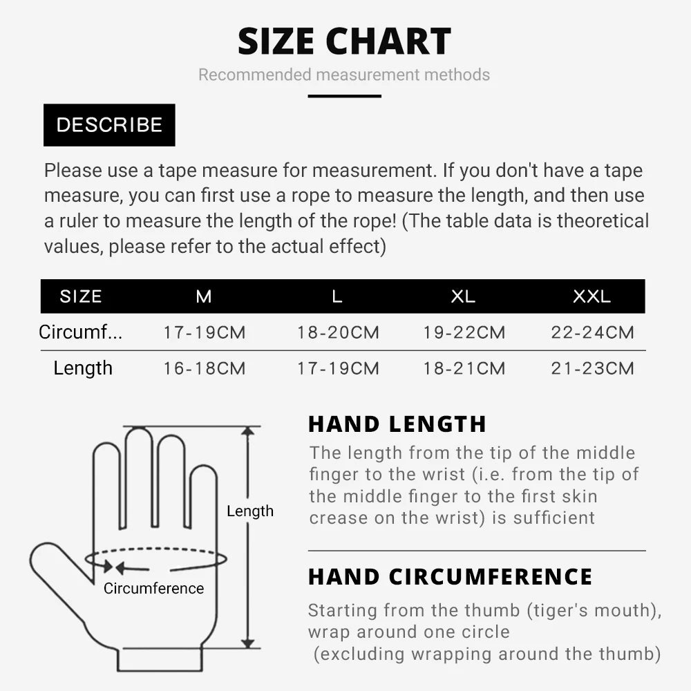 Men's Motorcycle Touch Screen Gloves Motorbike Full Finger Gloves Outdoor Motocross Non-slip Riding Gloves Breathable M-2XL
