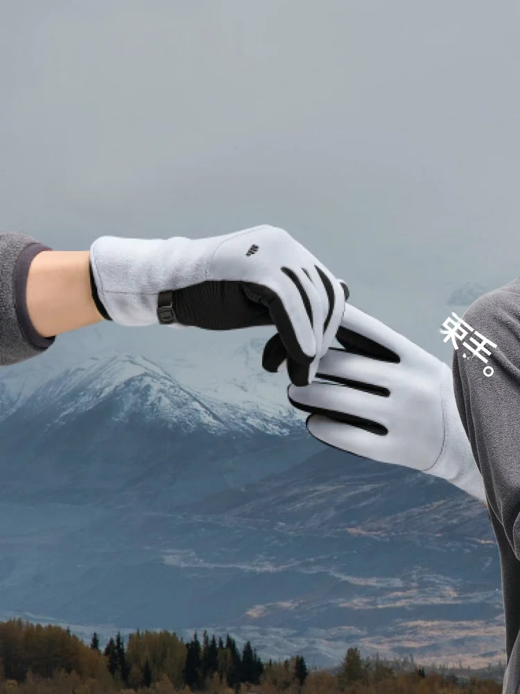 Thickened Fleece Touchscreen Gloves Warm Windproof Outdoor Cycling Motorcycle Riding Men Women Winter Waterproof Gloves