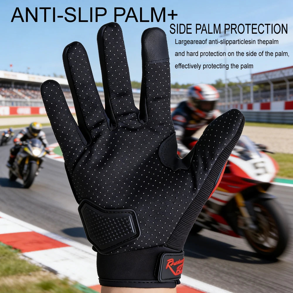 Men Motorcycle Gloves Waterproof Touch Screen Full Finger Knuckle Protection Anti Fall Non Slip Riding Motorbike Sport Gloves
