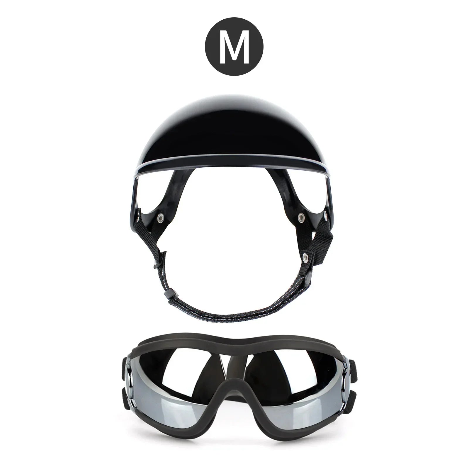 ATUBAN Dog Helmet and Goggles-UV Protection Doggy Sunglasses Dog Glasses Pet Hat Motorcycle Helmets Protection for Puppy Riding