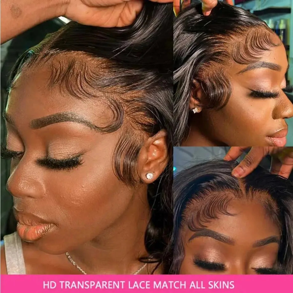 360 Full Lace Wig Human Hair Pre Plucked Hd Straight Human Hair Wigs 100% 220 Density 360 Lace Front Wigs Invisible Drawstring