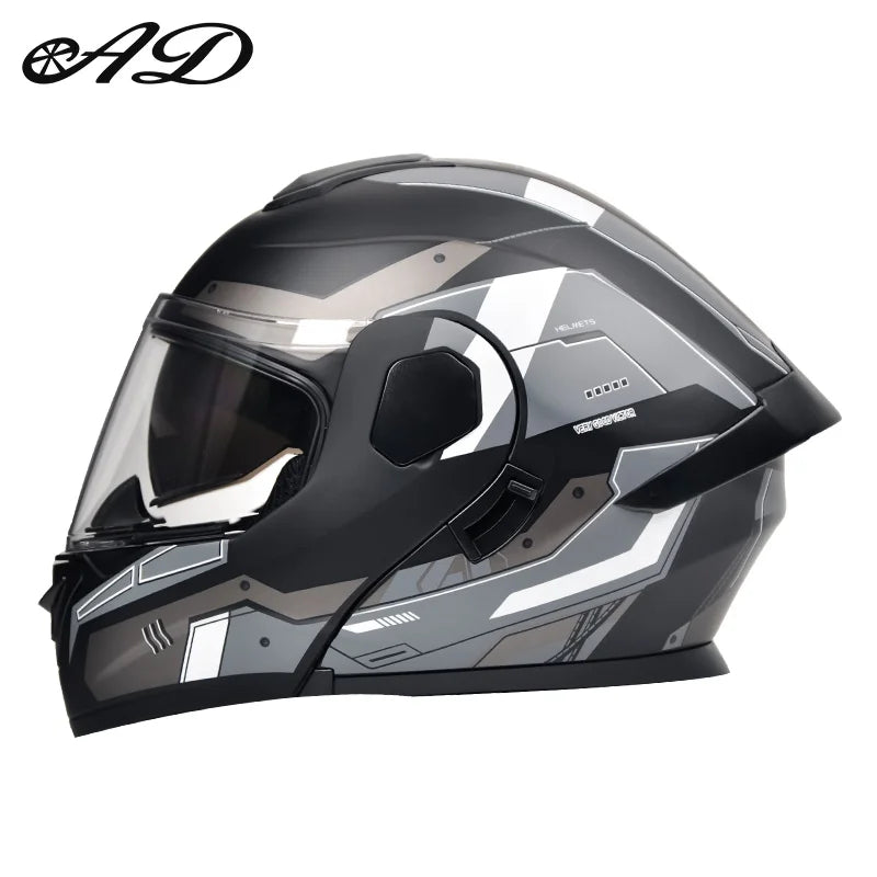 Dot Certified Ad Factory Open Face Motorcycle Helmet with Dual Visor Crash-Resistant Abs Motocross Riding Motorcycle Helmets