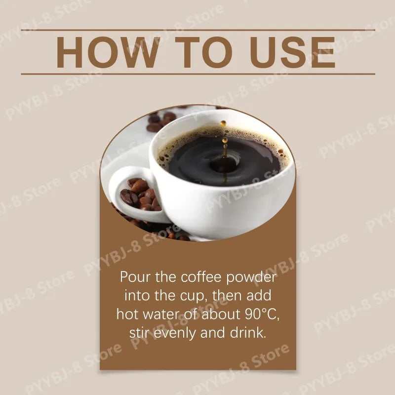 Metabolic Powder with Mushroom Extract and Black Coffee Promote Internal Circulation in The Body Health Nutritional Supplements