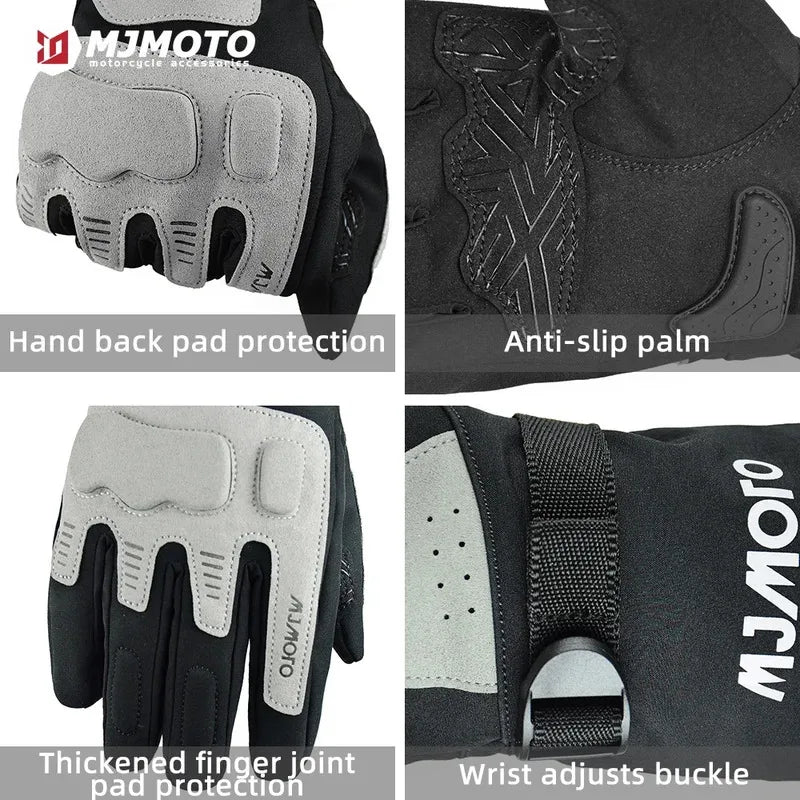 Unisex CE Certified Motorcycle Gloves - Autumn Winter Windproof Warm Gloves For  Motocross Racing Daily Motorbike Outdoor Riding