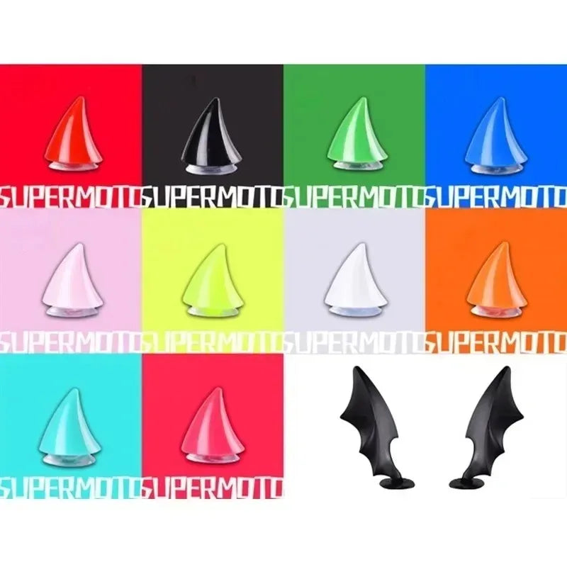 Devil Helmet Stickers for Men Horn Silicone Horns Gift for Motorcycle Electric Bike Helmet Decor Helmet Decal Gothic Punk Style