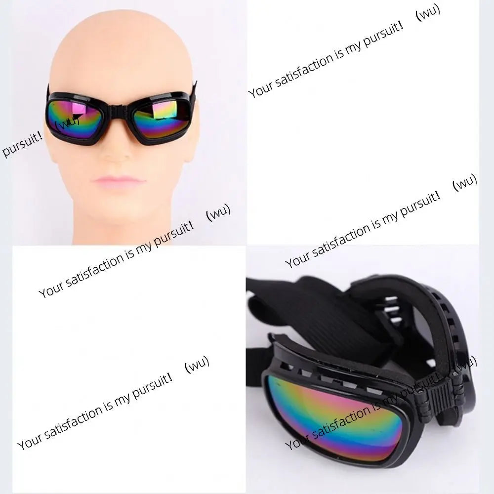 Sports Goggles Windproof Cycling Glasses Foldable Vintage Snowboard Goggles Multifunctional Adjustable Motorcycle Glasses Riding