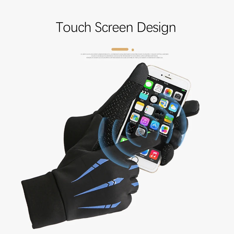 Warm Cycling Gloves for Men Autumn Winter Fishing Non-slip Motorcycle Water-Repellent Touch Screen Wear Resistant Driving Gloves