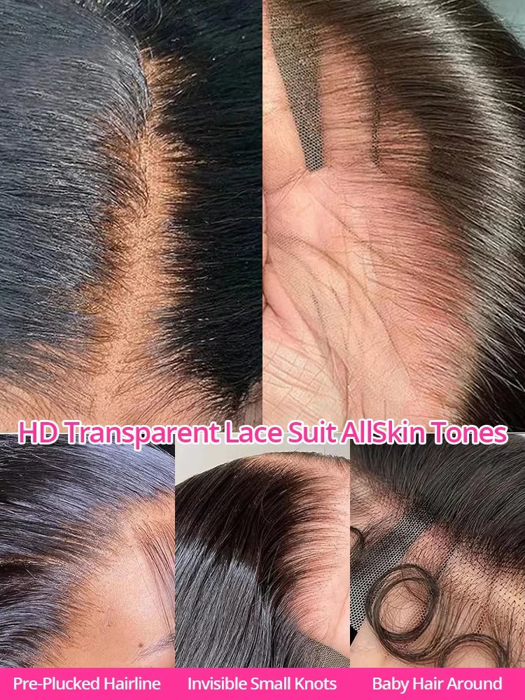 Lakeisha Wigs Human Hair Brazilian 13x6 Bone Straight HD Lace Frontal Wig Preplucked Lace Front With Baby Hair For Black Women
