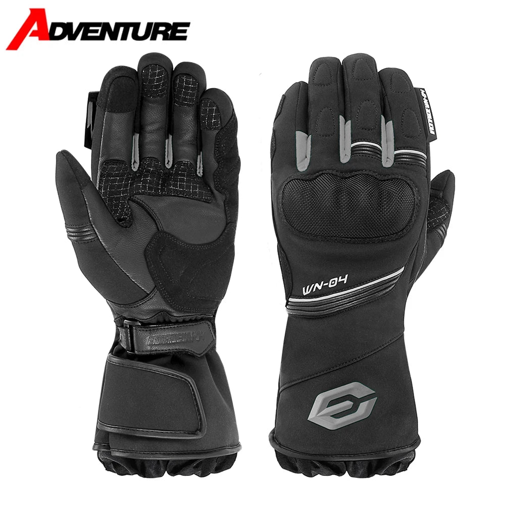 Men's Motorcycle Gloves Winter Warm Windproof Waterproof Off-road Riding Gloves Anti Fall Touch Screen Full Finger Sports Gloves