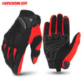 Motorcycle Gloves Summer Breathable Moto Full Finger Gloves Touch Screen Riding Motobike Gloves Moto Protective Gloves 6 Colors