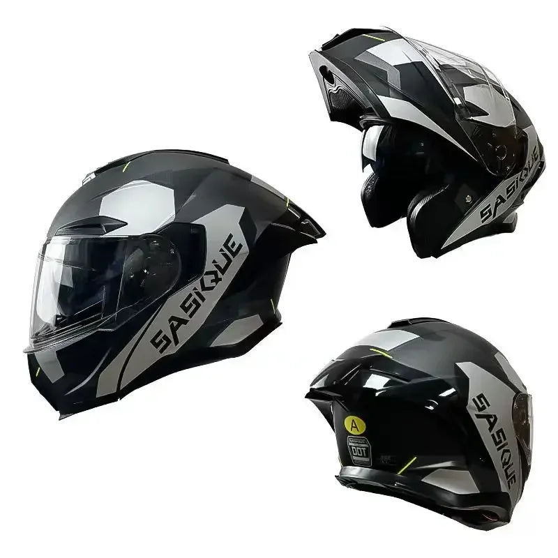 Flip up Motorcycle Helmet With Bluetooth Dual lens off-road Racing helmet Cascos para moto Motorbike Helmet DOT Approved For BMW