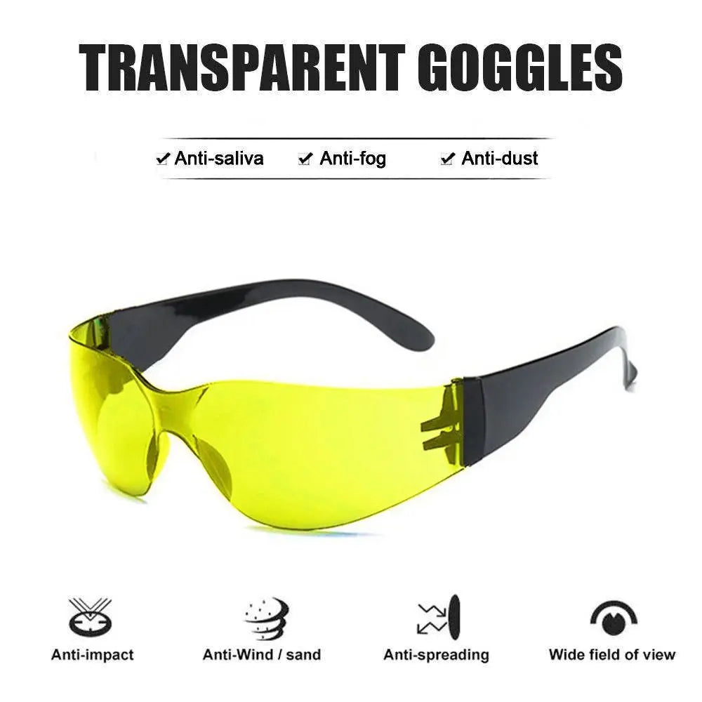 PC Safety Glasses UV-protection Motorcycle Goggles Dust Wind Splash Proof Impact Resistance Eyewear for Riding Cycling Camping