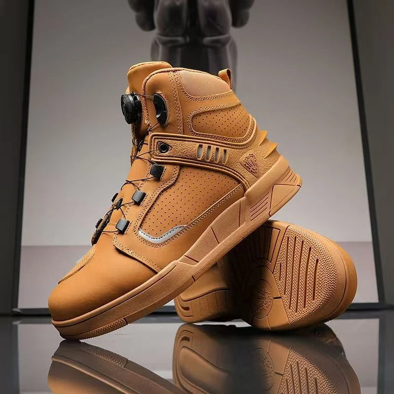 HOT Motorcycle Boots Men Biker Shoes Moto Sneaker Microfiber Leather Adventure Motocross Shoes Anti-slip Motorcycle Equipment