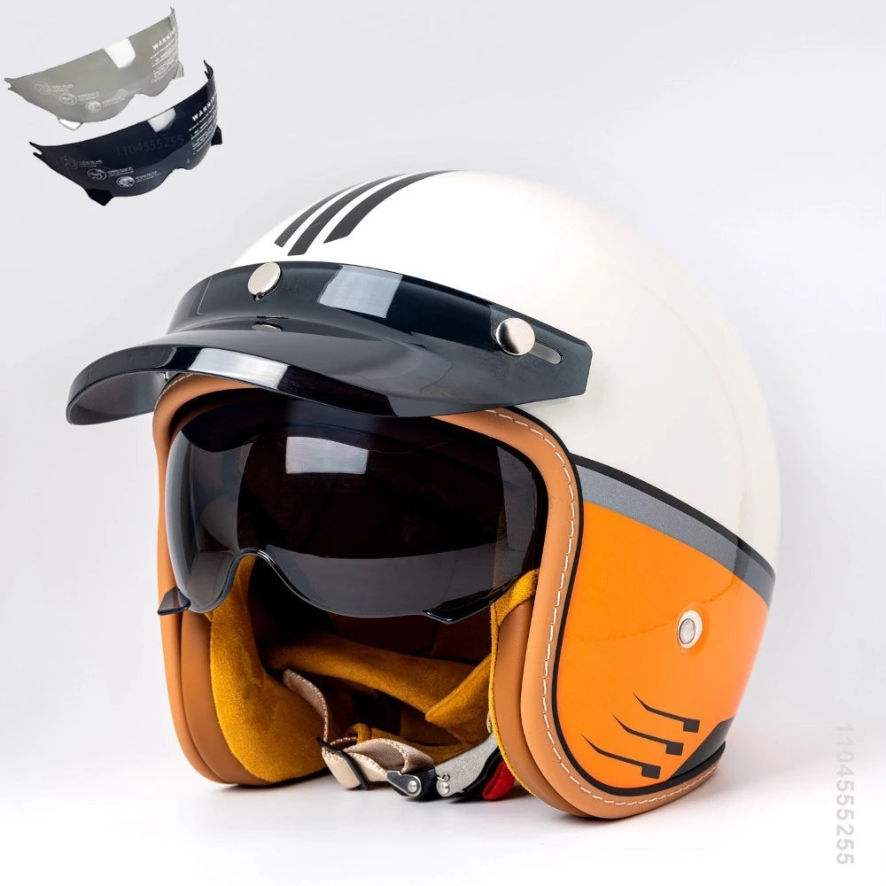 Motorcycle Helmet Open Face Helmet for Men Women Capacete De Moto ABS Material Motorcycle Equipments DOT Certification