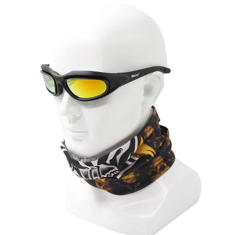 Tactical Polarized Glasses Sunglasses with 4 Lens Kit for Outdoor Sport Motorcycle Riding Hiking Fishing Hunting