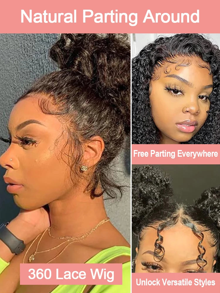 40 Inch Deep Water Wave Lace Front Wig Deep Curly Lace Front Human Hair Wigs 13x6 Hd Frontal Lace Wigs Pre Plucked For Women