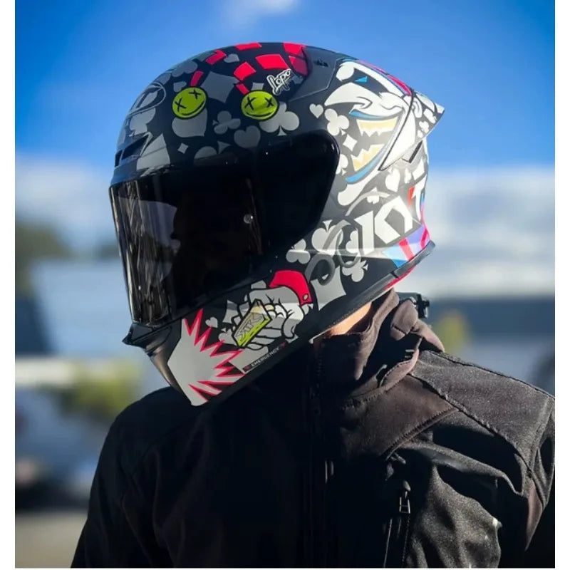 New colors available！KYT Full Helmet Women Motorcycle Helmet Men Summer Four Season Moto Track Hard Helmet Riding Big Tail ST