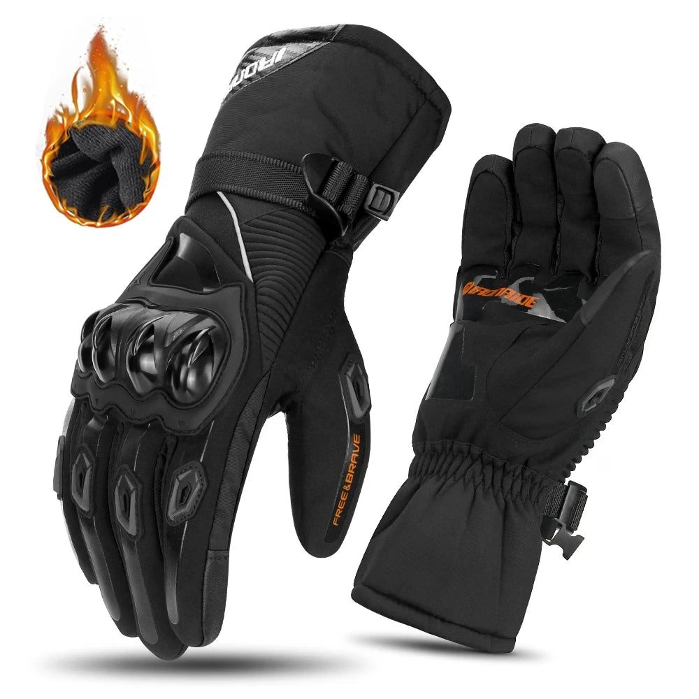 Men's Motorcycle Windproof Gloves Outdoor Motorcycle Riding Velvet Gloves Touch Screen Winter Motorcycle Off-road Women's Gloves